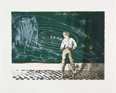 Simone Lucas, Trugbild, 2010, farbige Kreide- und Tuschelithographie (Handabzug) / 260 g Zerkall Bütten, 29,5 x 40,2 auf 40 x 50 cm