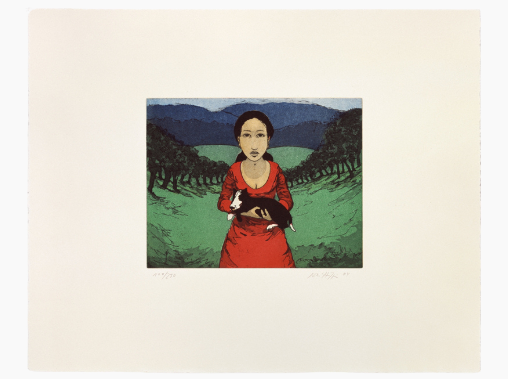 Johannes Hüppi, Frau mit Hund I, 2004